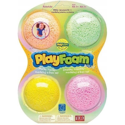 PlayFoam Brokátová Modelína Guľôčky, 4 - Kreatívna a Relaxačná Zábava