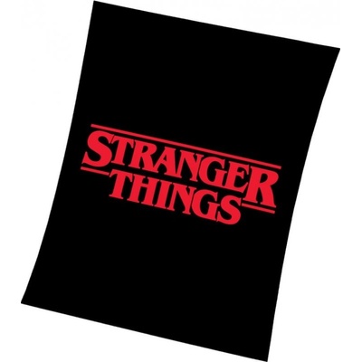 Carbotex Veľká plyšová deka Stranger Things motív Black