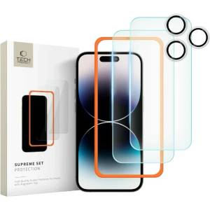 Tech-Protect 2 бр. Закалено стъкло за дисплей и 1 бр. за камера за iPhone 16 Pro Max Tech-Protect Supreme (THP3171)