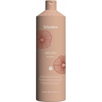 Echosline New Argan Shampoo šampón pre oslabené a chemicky ošetrované vlasy 1000 ml