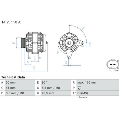 generátor BOSCH 0 986 086 010