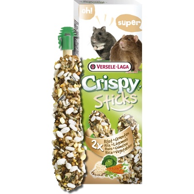 Versele-Laga Crispy tyčinky s rýží a zeleninou pro křečky a potkany 110 g