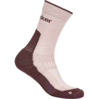 Icebreaker Дамски туристически чорапи Icebreaker Women's Merino Hike+ Light Crew Walking socks - Pink Quartz / Java - размер 41-43 (EU) (201-9235-0813)