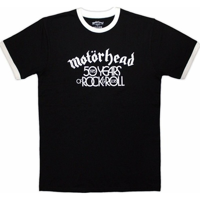 Motörhead tričko 50 Years Text Lock Up Ringer Black
