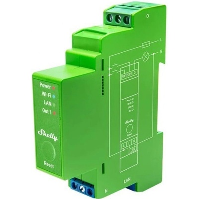 Inteligentný spínač na lištu DIN Shelly Pro Dimmer, 1 kanál - SHELLY-PRO-DIMMER-1PM-1599