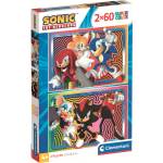 Clementoni Детски пъзел Clementoni от 2 x 60 части - Таралежът Соник (24821) - baby