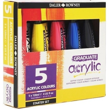 D&R Graduate Sada akrylových farieb 5x120 ml