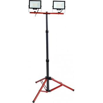 Lightex Стойка за прожектор, двойна, max. 1.6m, червен + сив - Lightex (631AD0000050)