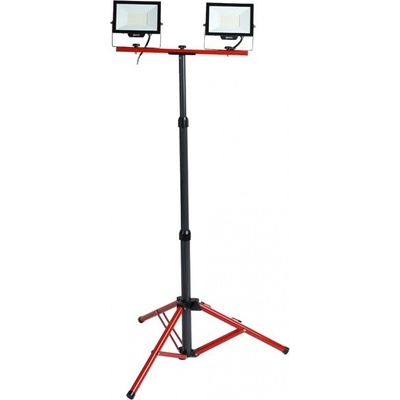Lightex Стойка за прожектор, двойна, max. 1.6m, червен + сив - Lightex (631AD0000050)