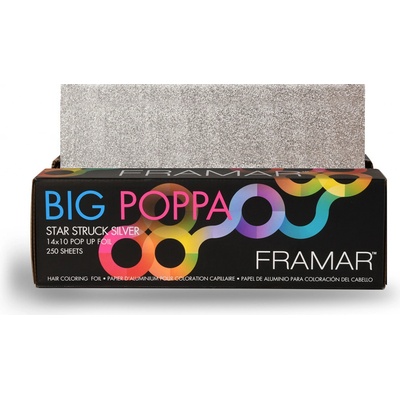 Framar Široká texturovaná fólie stříbrná BIG POPPA 25x35 cm 250 ks