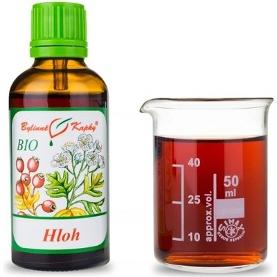 Bylinné kapky Hloh list + kvet BIO bylinné kvapky tinktúra 50 ml