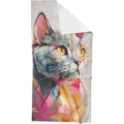 Takoy HT-00527 Rýchloschnúca osuška farebný mačací pohľad 80 x 160 cm