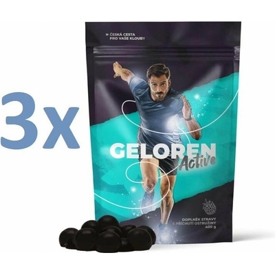 Geloren Active černica kĺbová výživa 400 g 3 x 90 želé