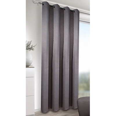 dekorační závěs LEATHER šedý tmavý 135 x 245 cm