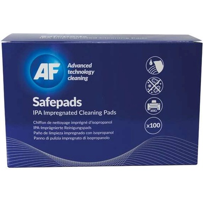 AF International Safepads Почистващи кърпички с изопропилов алкохол (100 бр. /опаковка) (SPA100)