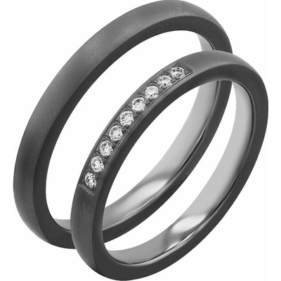 Eppi Tantalové snubné prstene s diamantmi Rille RW46083
