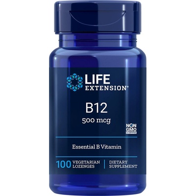 Life Extension Витамин В12 (метилкобаламин) 500 mcg 100 V-таблетки за смучене | Life Extension (00361 LE)