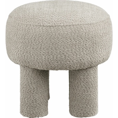 House Nordic Puf z textilie bouclé, šedý, ø43x43 cm, Canberra Barva: světle šedá