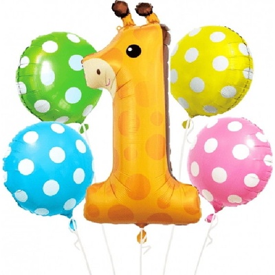 Godan Balónikový fóliový BUKET Žirafa