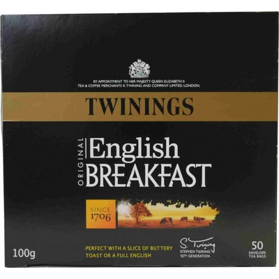 Twinings English Breakfast Tee černý čaj 50 sáčků 100 g