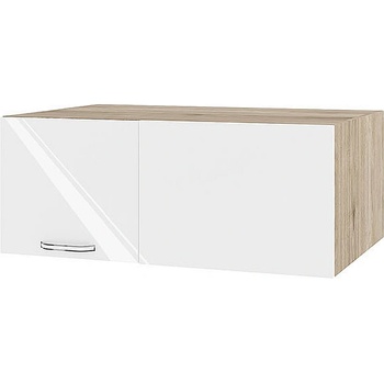 ИРИМ Горен ъглов кухненски шкаф Сити АРФ-Бяло гланц-05-113 90 см