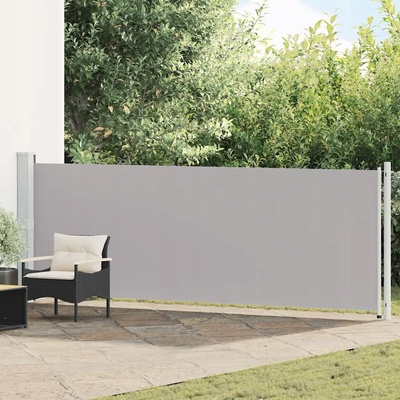 vidaXL Zatahovací boční markýza / zástěna 140 x 600 cm šedá