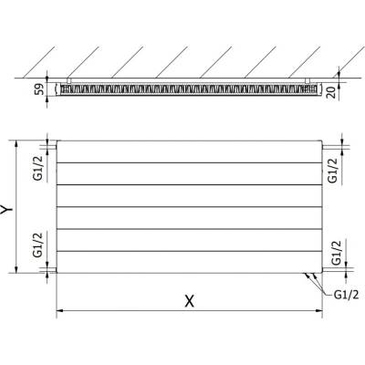 Mexen Line CVL11 W611L-060-050-00 600 mm x 500 mm