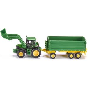 SIKU Метална количка Siku Farmer - Трактор с гребло и ремарке John Deere, 1: 87 (1843) - ozone