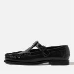Hereu Alber Crinkled Glossy Leather Flats - Black