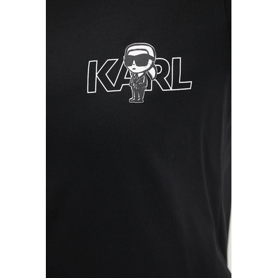 Karl Lagerfeld Памучна тениска Karl Lagerfeld IKON (A3W17085)