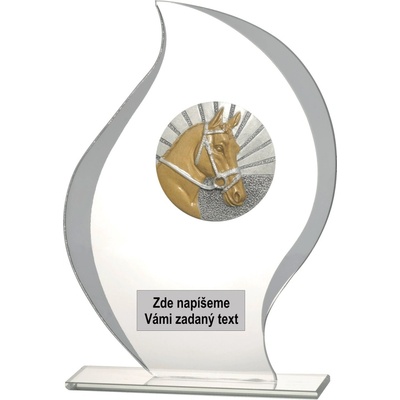 VIZINGR Koně sklo S14-K009 S14-K009/17,5 cm