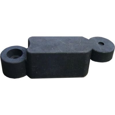 Obrubník z recyklované pryže Twist – černá, 580 mm