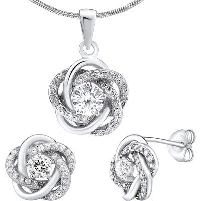 SILVEGO stříbrný set šperků rosalyn náušnice a přívěsek JJJS0088 – Hledejceny.cz