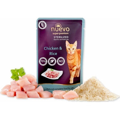 Nuevo Cat Sterilised Adult Chicken & Rice 85 g