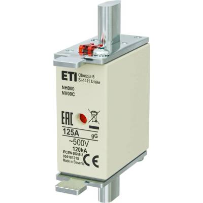 Nožová poistka ETI - NH000/gG/125A/500V