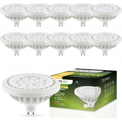 Lumiled LED žárovka sada 10 kusů ES111 GU10 patice 230V 15W odpovídá 100 W Teplá bílá 3000K 38° bílá 1521 lm Reflektor žárovky