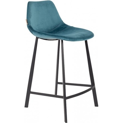 Dutchbone nízká Franky modrý samet