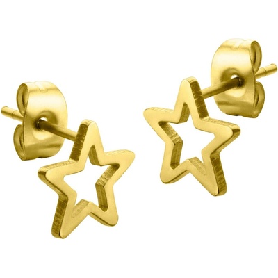 BRUNOshop.cz Náušnice HVĚZDA gold S3936