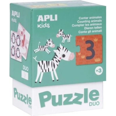 APLI Детски пъзел Apli Kids - Колко са животните, 24 елемента (17420)