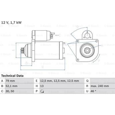 BOSCH Startér 0986025220