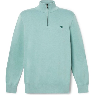 Timberland Мъжки пуловер Timberland Williams River Cotton YD 1/4 Zip Sweater Jumper - Silver Blue - размер XXL (017-4094-0315)