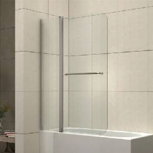 Inter Ceramic Въртящ се параван за вана Inter Ceramic 100x140 см, 5 мм стъкло, гланцово-прозрачен хромиран профил, ляв (112TR L)