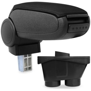 Pro. tec Подлакътник за Peugeot 208, черен, с тапицерия от плат