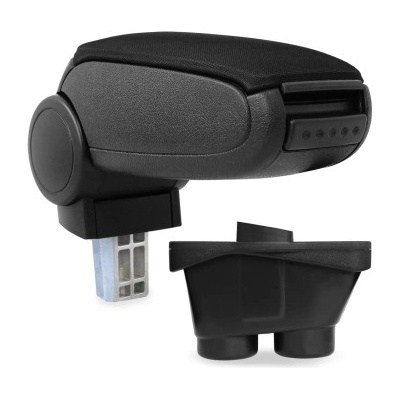 Pro. tec Подлакътник за Peugeot 208, черен, с тапицерия от плат