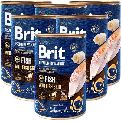 Brit Premium by Nature Fish with Fish Skin 6 x 400 g