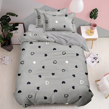 EmonaMall Двулицево спално бельо (размер за приста) EmonaMall, 4 части - Модел S18698 (S18698-66666m)