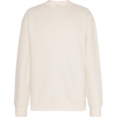 KnowledgeCotton Apparel Мъжки поларен пуловер KnowledgeCotton Apparel Heavy Diagonal Structure Sweater Fleece jumper - Egret - размер XXL (005-6710-0115)