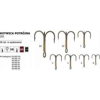 Robinson Trojháček s protihrotem 302BR vel.2 5 ks