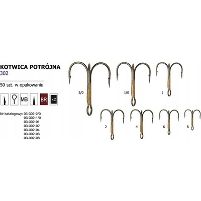 Robinson Trojháček s protihrotem 302BR vel.2 5 ks