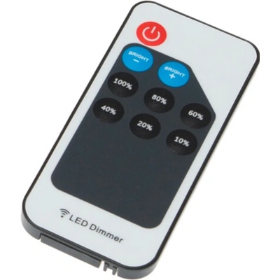 Ledshopik RF dálkový ovladač MINI pro jednobarevné LED pásky 12-24V 6A IP67